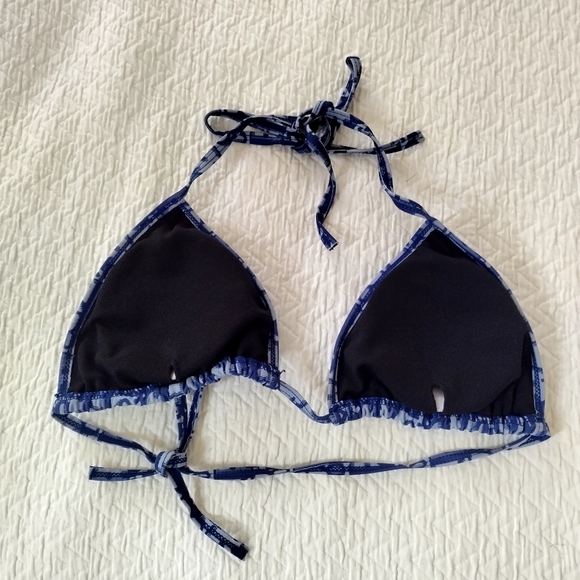 Dior Bikini Top Blue Oblique Technical Fabric Sz M - Picture 4 of 7